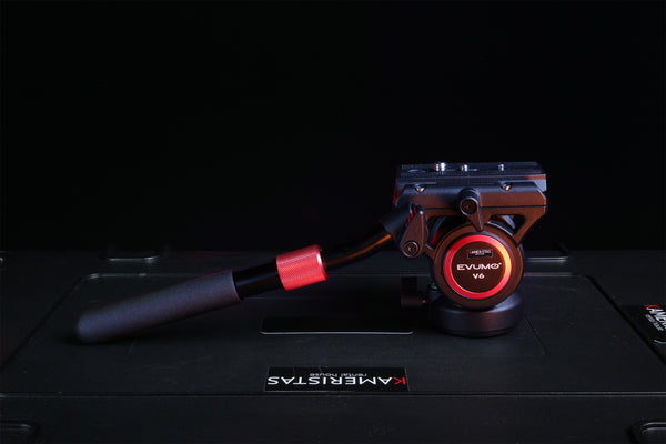 EVUMO V6 trikojo galvutė su sklandžiu judėjimu, 360 laipsnių sukimosi funkcija profesionaliam vaizdo filmavimui