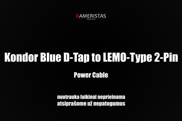 Kondor Blue Coiled D-Tap to LEMO-Type 2-Pin 0B Male Power Cable for Z CAM, SmallHD & Teradek Blackmagic Pyxis nuoma. camera focus monitor V-mount cable D-tap cable wire rental Lithuania Film movie cinema dop ac equipment rental coiled cable