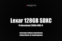 Lexar 128GB Professional 2000x UHS-II SDXC SD kortelė (nuoma)