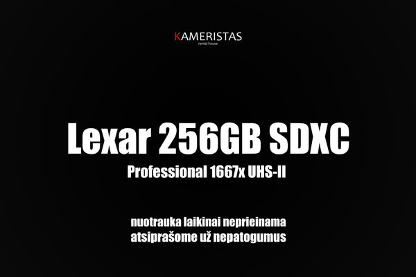 Lexar 256GB Professional 1667x UHS-II SDXC SD kortelė (nuoma)