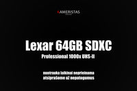 Lexar 64GB Professional 1000x UHS-II SDXC SD kortelė (nuoma)